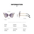 thumbnail image 2 of New large frame diamond-encrusted butterfly sunglasses vintage glasses women's high-end slim sunglasses UV400, 2 of 13