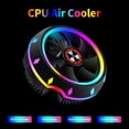 thumbnail image 2 of Graflsoa UFO-Style CPU Air Cooler with 5-Color RGB Lighting, Fluid Bearing, and Downward Airflow for Intel/AMD Processors, Removable Fan Design, Silver Finish, 2 of 7