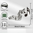 thumbnail image 3 of Music Note Iron Wall Art Decorations Black Metal Wall Art Decor Musical Note Pattern Wall Sculptures Sign for Home Kitchen Patio Bedroom Living Room Bathroom Office Outdoor Indoor Decoration, 3 of 8