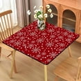 thumbnail image 2 of Christmas Card Table Covers Fitted Square 34x34 with Elastic Outdoor Tablecloth Square Elastic Tablecloths for Tables Waterproof Wipeable Table Cloths for Indoor,Picnic,Kitchen,Dinner, 2 of 4