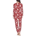 thumbnail image 3 of FKELYI Christmas Santa Women Pajamas 2 PCS Soft Xmas Red Print Holiday Pajamas for Women Lightweight Winter Pajamas for Women Size S, 3 of 5