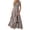Black, variant on Summer Sleeveless V-neck Floral Printing Flared Ruffle Long Maxi Dress