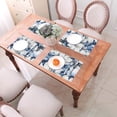 thumbnail image 6 of YFYANG Washable Heat-Resistant Placemats, 70% PVC/30% Polyester, Magnolia Flower Pattern Kitchen Table Mat, 12" x 18" 4 Pcs, 6 of 6