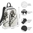 thumbnail image 2 of Disketp Black And White Rose Mochila Ligera e Impermeable, Mochila de Día Resistente para Viajes, Senderismo y Uso Diario para Hombre y Mujer, 2 of 7