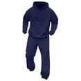 thumbnail image 6 of Wiicoznt Men's 2 Piece Tracksuit Hooded Athletic Casual Sport Workout Jogging Sweatsuits Solid Color Outdoor Running Suit Sets with Pockets, 6 of 7