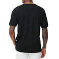 thumbnail image 3 of Taigaofy Men's Henley Shirt Classic Short Sleeve Lightweight Button Slim Fit T-Shirt Casual Top Black L, 3 of 7