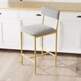 thumbnail image 4 of QinaQin Banco alto para barra con respaldo y reposapiés, asiento amplio y acolchado de 25.5 pulgadas, diseño cómodo y resistente, ideal para isla de cocina o barra desayunadora, 4 of 7