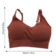 thumbnail image 4 of Minnieouse Sujetador deportivo sin costuras para mujer, top deportivo push up para fitness, espalda en U con relleno Ropa interior color caramelo Minnieouse AP000316-06, 4 of 6