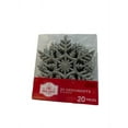 thumbnail image 3 of (3 pack) Glitter Snowflake Ornaments, 20 Count, by Holiday Time, 3 of 7
