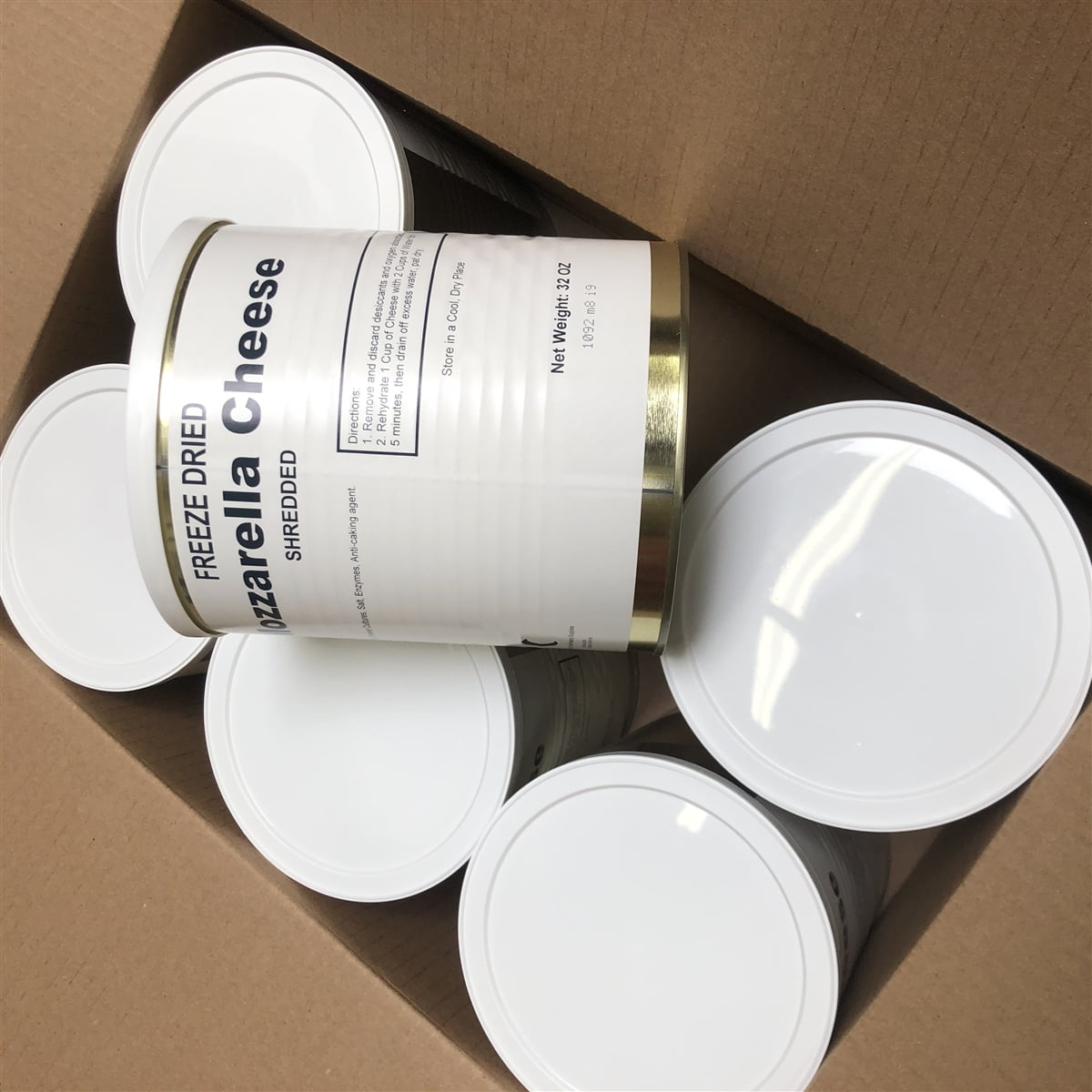 (Single Can) Military Surplus Freeze Dried Mozzarella Cheese 25+ Years Long Shelf Life | Emergency Camping Food for Hiking, Backpacking | #10 Can ✅