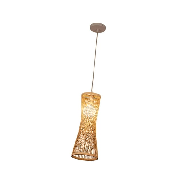 Pantalla de lámpara tejida de bambú, pantalla de lámpara tejida, cubierta de luz de techo decorativa, pantalla de luz colgante de techo para Bar,