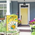 thumbnail image 2 of Jbralid Hello Spring Daisy Flower Garden Flag Double Sided, Floral Yellow Decorative Home Yard Small Decor, Blue Butterfly Seasonal Burlap Outside House Decoration 12 x 18, 2 of 5