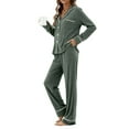 thumbnail image 6 of UVN Womens Pajamas Sets Long Sleeve Shirts and Drawstring Pants Ladies Loungewear Casual 2 Piece Matching Sets, 6 of 8