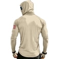 thumbnail image 4 of Zimjoy UPF 50+ Long Sleeve Mens Sun Protection Shirts Fishing Hoodies for Men with Face Mask UV Rash Guard Shirts Beige S, 4 of 5