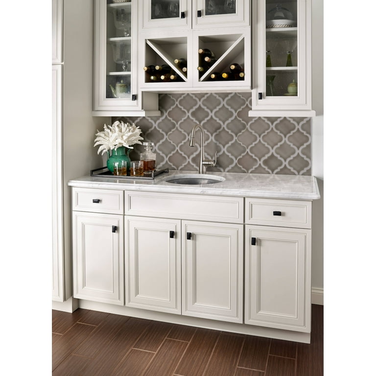MSI Dove Gray Arabesque 10-1/2 in. x 15-1/2 in. x 8 mm Glossy Ceramic Mesh-Mounted Mosaic Wall Tile (11.7 sq. ft. / case) MSI Dove Gray Arabesque 10-1/2 in. x 15-1/2 in. x 8 mm Glossy Ceramic Mesh-Mounted Mosaic Wall Tile (11.7 sq. ft. / case)