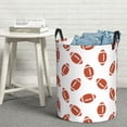 thumbnail image 5 of Laundry Basket, American football white cute Laundry Hamper Waterproof Laundry Bag Clothes Hamper Laundry Bin with Handles for Bedroom, Living Room, Kids Room, 5 of 6