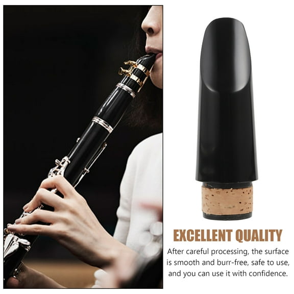 Black ABS Clarinet Mouthpiece for Musical Instrument Use with Smooth Surface and Durable Design 1