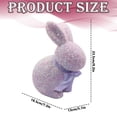 thumbnail image 3 of XJGHHSY 2 Pcs Glitter Easter Bunny Figurine - 9.2" Large Sparkle Rabbit Statue with Satin Bow,Easter Table Centerpiece for Home,Balcony,Party Decor & Holiday Gifting,ZZ-PVC-, 3 of 5