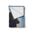 thumbnail image 2 of 70s Party Soft Flannel Fleece Blanket, Couple Silhouettes on the Dance Floor in Night Life Oldies Seventies Fun, Cozy Plush for Indoor and Outdoor Use, 50" x 60", Blue Purple Black, by Ambesonne, 2 of 5