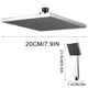 thumbnail image 3 of Boquilla de ducha presurizada | Cabezal de ducha turboalimentado grande con panel de 20 cm | Modos de rociado ajustables: lluvia y masaje | Ajuste universal | Kit de cabezal de ducha de baño de ABS, 3 of 5