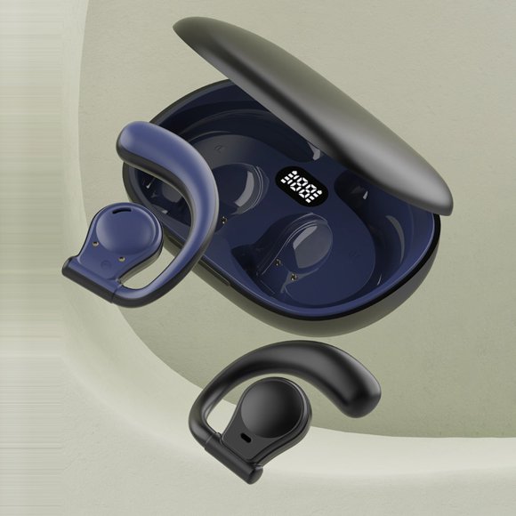 Auriculares Inalámbricos Bluetooth Auriculares Inalámbricos Bluetooth 48Hrs Play Back Auriculares Deportivos con Pantalla Led Over-Ear Buds con Auriculares Micrófono Incorporado para el Entrenamiento