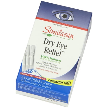 Dry Eye Relief #1 Eye Drops (Monodose) Similasan 20 doses Liquid