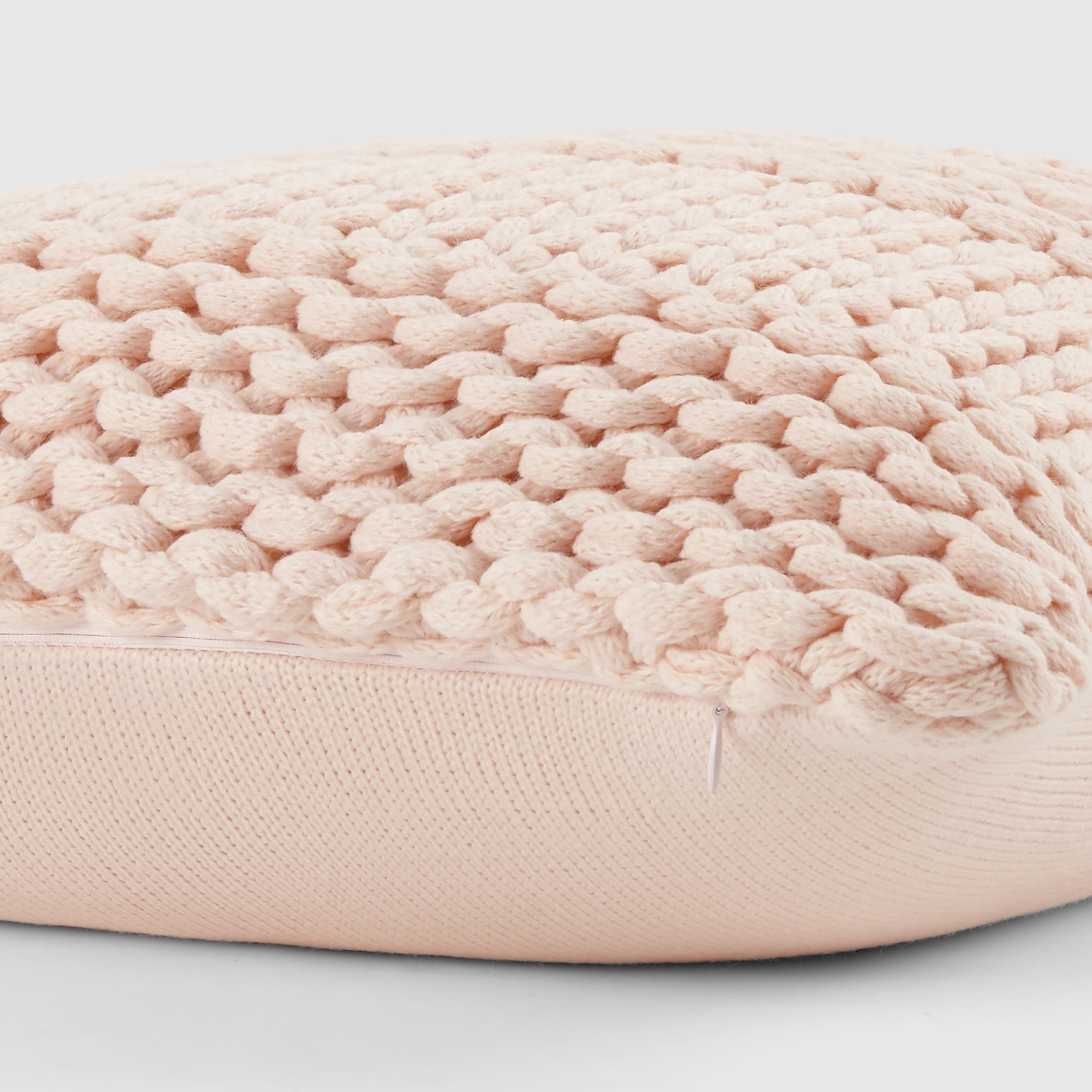 Noble Linens Decor Throw Pillow in Cozy Chunky Knit Fabric