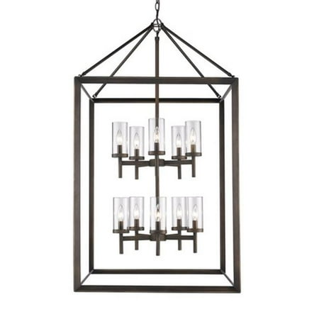

Smyth 10 Light Pendant in Gunmetal Bronze with Clear Glass