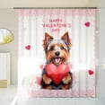thumbnail image 3 of Happy Valentine's Day Yorkshire Terrier Brings Love Heart Shower Curtain Yorkie Dog Lover Gifts Waterproof Bathroom Bathtub Curtain - 02028, 3 of 5