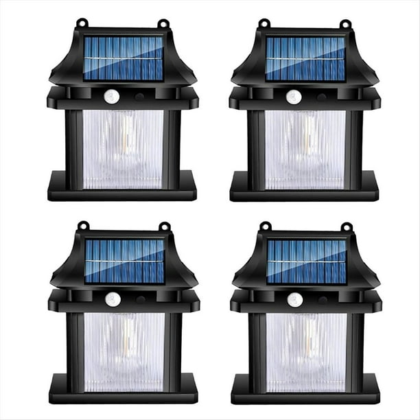 4 Piezas Luces Solares LED para Exteriores Luz Solar para Jardín Al Aire Libre Luz Solar Luces Solares para Exteriores Impermeables Brillantes para Patio