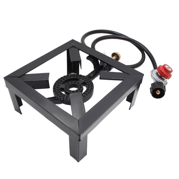 LDYSO 1 Burner Portable Camping Stove Single Burner Propane Gas Cooker Cast Iron Burner Outdoor BBQ Grill