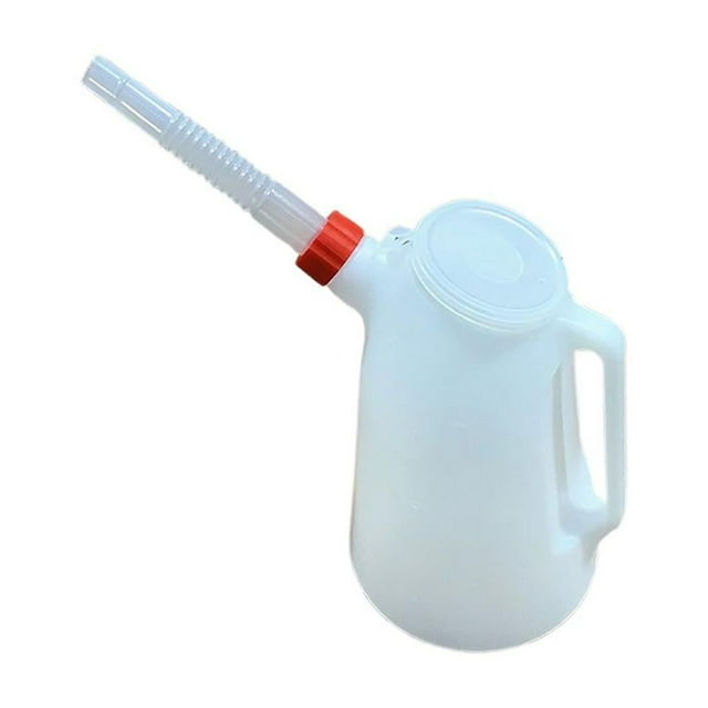 SharkTRUE 1.2L/2L 5L Oil Measuring Jug Petrol Can Fuel Tank With Pouring Flexible For Automotive Container Measuring Oil Garage Tools