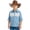 Sky Blue, variant on mgoYE Western Boys' Girls Button-Down Shirts Long Sleeve, Pearl Snap Shirt(Sky Blue,7-8 Years)