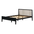 thumbnail image 3 of Plank+Beam Solid Wood Scandinavian Queen Bed Frame with Headboard, Platform Bed for Adults, Black/Blonde, 3 of 8