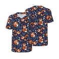 thumbnail image 3 of Daiia Cute Foxes Mens Baseball Jersey Button Down Shirts Short Sleeve Sports Uniforms-Large, 3 of 9