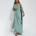 thumbnail image 6 of Baberdicy Cardigan Sweater Women's Summer Casual Solid Color Long Sleeved Vent Maxi Loose Cardigan Boho Beach Long Sundress with Long Overcoat Women's Cardigans Blue, 6 of 8