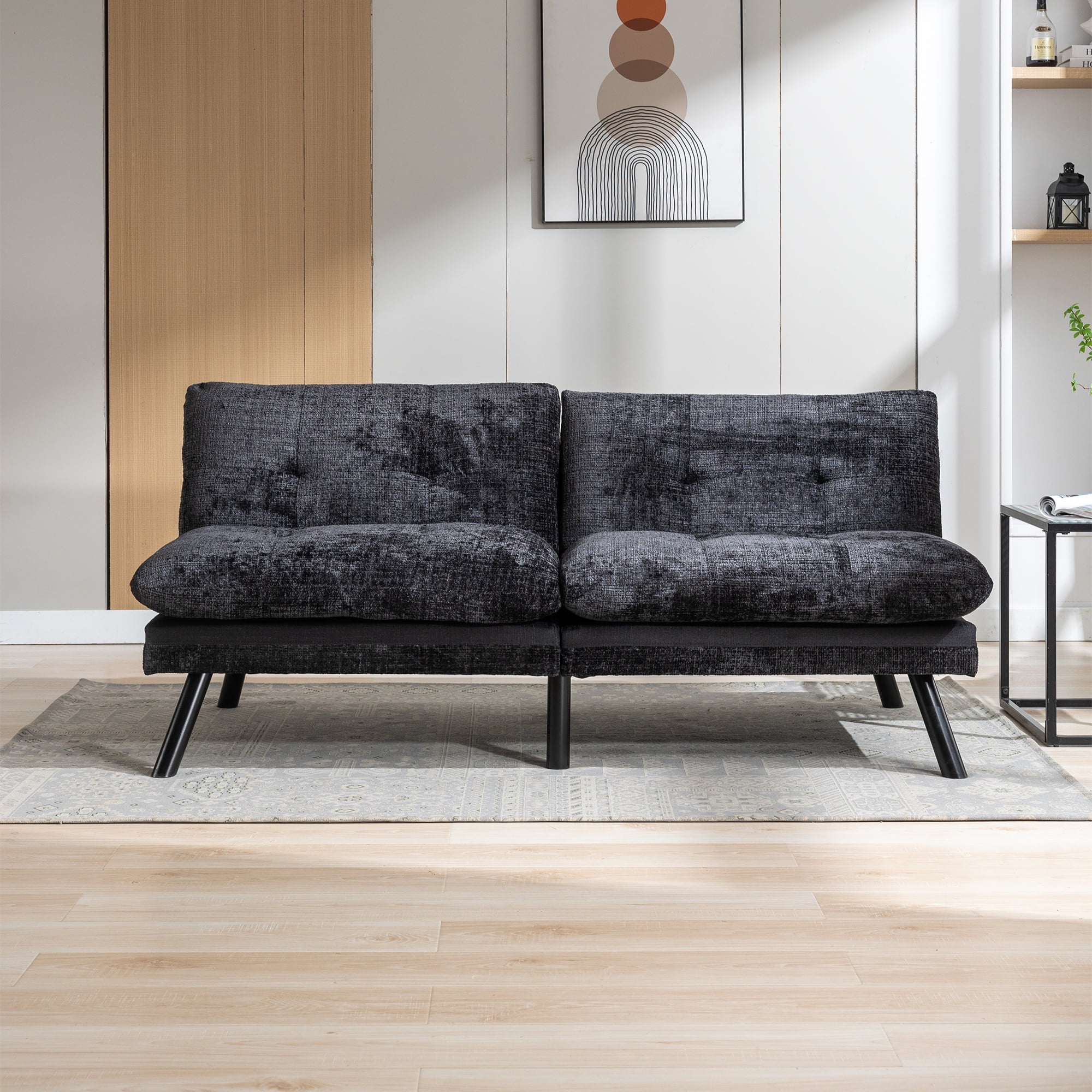 Spaco Convertible Futon Sofa Bed Futon Couche for Living Room, Chenille-Grey Spaco Convertible Futon Sofa Bed Futon Couche for Living Room, Chenille-Grey