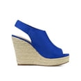 thumbnail image 3 of BLISSFUL STEP Women's Espadrilles Platform Heel Wedges Sandals Deep Blue 7, 3 of 7
