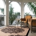 thumbnail image 3 of Safavieh Courtyard Millicent Medallion Indoor/Outdoor Area Rug, Beige/Black, 9' x 12', 3 of 10