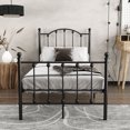 thumbnail image 3 of alazyhome Victorian Black Metal Platform Bed Frame, Twin, 3 of 7