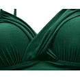 thumbnail image 6 of Hilor Womens One Piece Swimsuits Front Twist V Neck Shirred Bathing Suit Monokini Swimwear, 6 of 8
