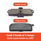 thumbnail image 2 of Plancha BELLA Ceramic Fold-n-Store de doble temperatura, 10 x 20, 1500 W, color ciruela, 2 of 7