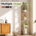 thumbnail image 3 of Soporte de esquina para plantas de interior, estante alto para plantas de madera de 5 niveles para múltiples soportes de flores, estante para plantas, sala de estar, jardín, patio, ventana, 3 of 7