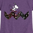 thumbnail image 3 of Peanuts - Snoopy Skating Pattern - Toddler And Youth Girls Short Sleeve Graphic T-Shirt, 3 of 6