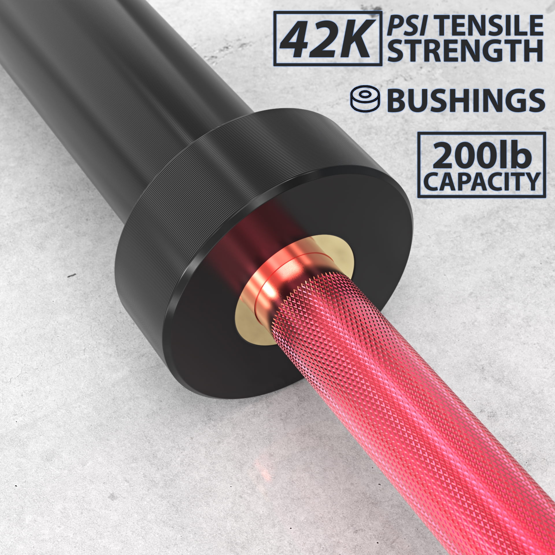 Synergee 15lb Technique Barbell Red Aluminum Bar for Form & Technique Training for Power & Olympic Lifting.
