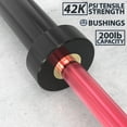 thumbnail image 3 of Synergee 15lb Technique Barbell Red Aluminum Bar for Form & Technique Training for Power & Olympic Lifting., 3 of 6