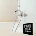 thumbnail image 3 of Zomyto Wooden Box Sign 5x5 In Funny Laundry Sign Laundry Room Our Home Has Endless Love And Laundry Desk Decor, 3 of 7