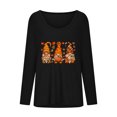 thumbnail image 4 of Pntutb Mujeres Casual Imprimir suelta manga larga con cuello en V tops Pntutb Pntutb-6407, 4 of 5