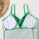 thumbnail image 4 of Gibobby Traje de Baño Sexy Bikini Mujeres 1 pieza WebbingTank Trajes fruncidos Vintage Up Entrenamiento atlético Traje de baño Baño Deporte Control Traje(Verde,CH), 4 of 5