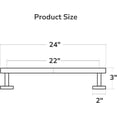 thumbnail image 3 of Fil-Fresh Matte Black Towel Bar, 24-Inch Wall Mounted Towel Rack, Heavy Duty Stainless Steel Towel Holder, Rustproof Bath Towel Rod for Bathroom, Home & Apartment Essentials, 3 of 8